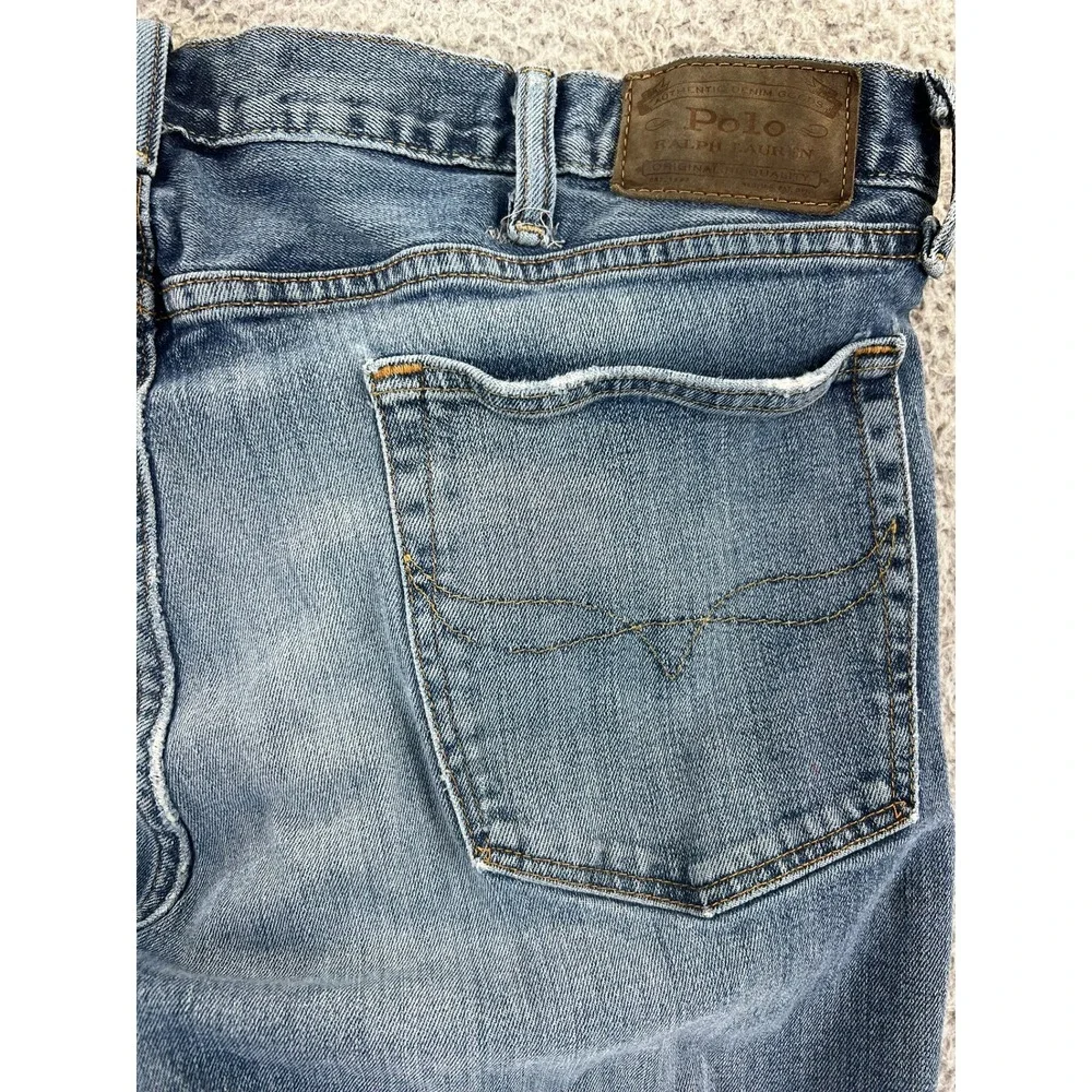 Polo Ralph Lauren Straight Fit Jeans Men's‎ 38x30 Medium Sanded Wash Blue